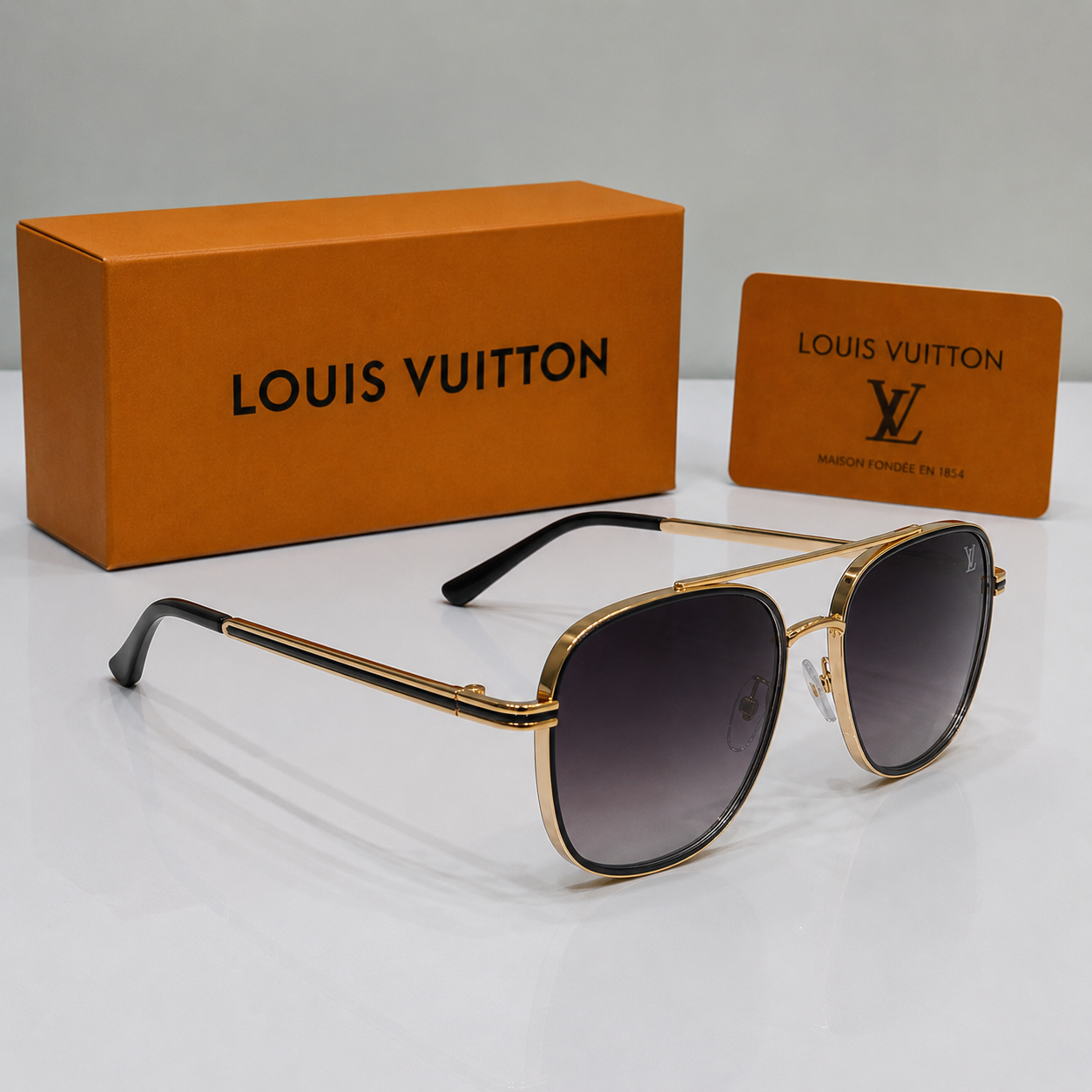 Louis Vuitton Signature Square Aviator Sunglasses