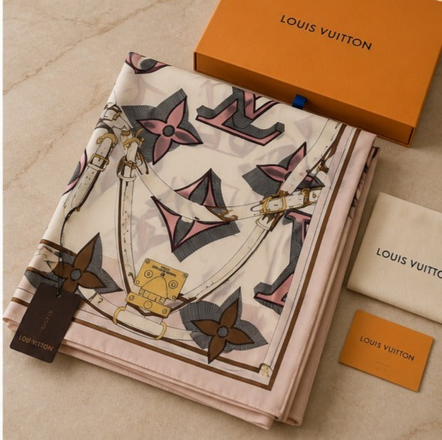 Louis Vuitton Monogram Blossom Silk Blend Luxury Stole