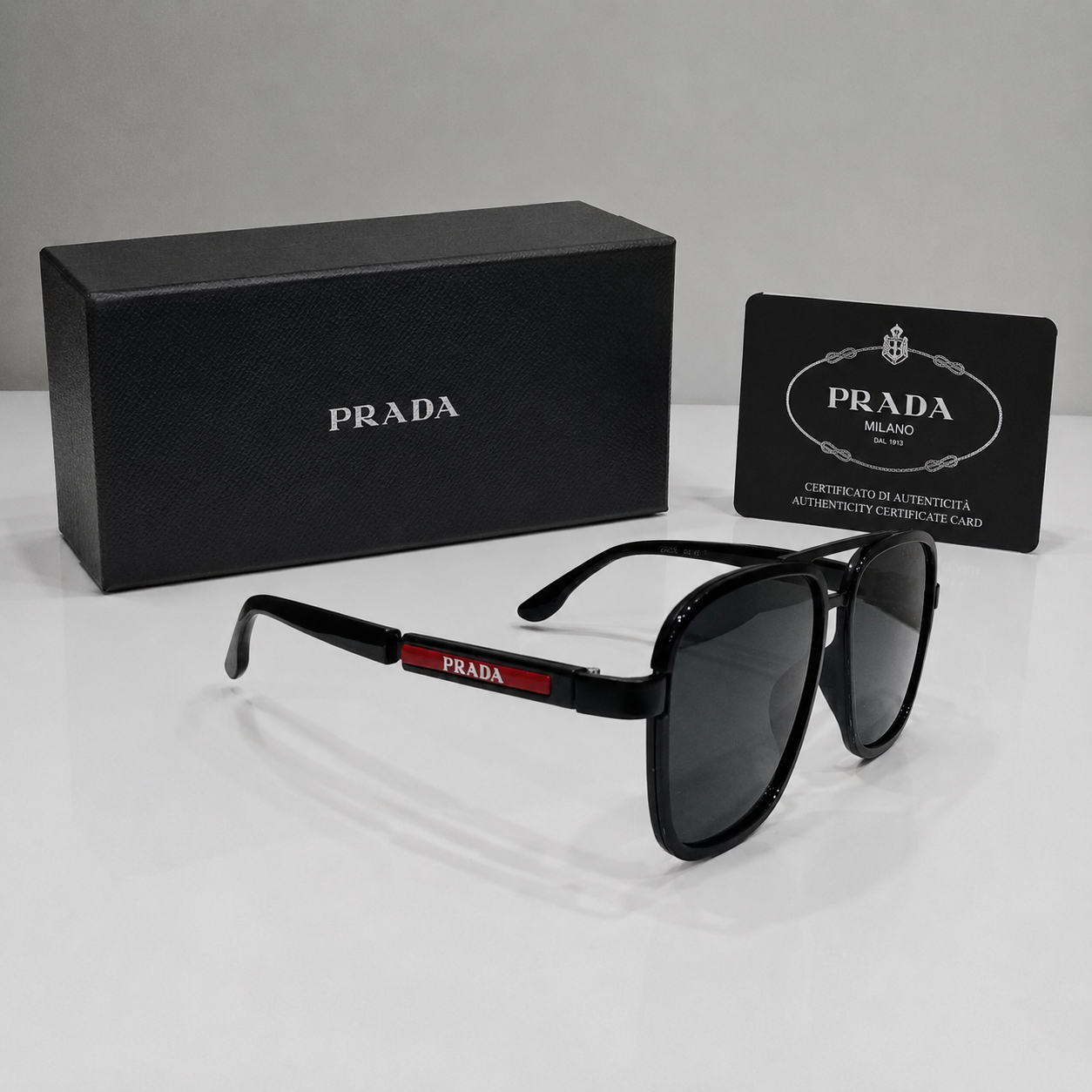 Prada Linea Rossa Square Sunglasses – Black Edition