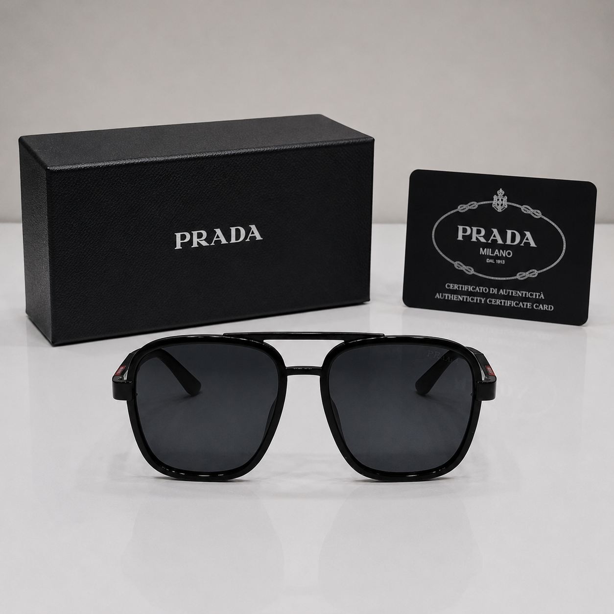 Prada Linea Rossa Square Sunglasses – Black Edition