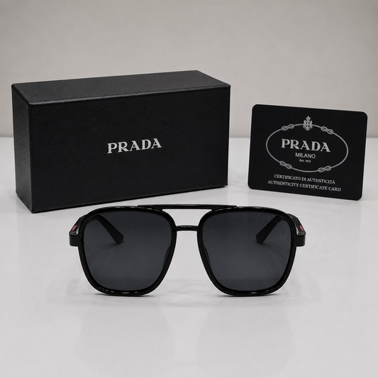 Prada Linea Rossa Square Sunglasses – Black Edition