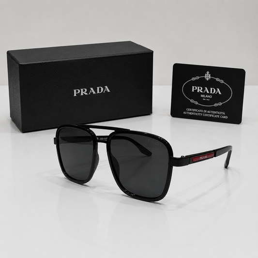 Prada Linea Rossa Square Sunglasses – Black Edition