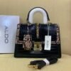 ALDO Croc-Embossed Chain-Lock Mini Satchel