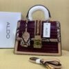 ALDO Croc-Embossed Chain-Lock Mini Satchel