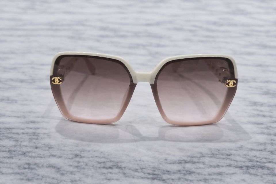 Chanel Ivory Aura Oversized Sunglasses