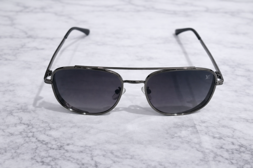 Louis Vuitton Modern Rectangular Metal Sunglasses