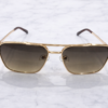 Prada-Style Rectangular Aviator Sunglasses