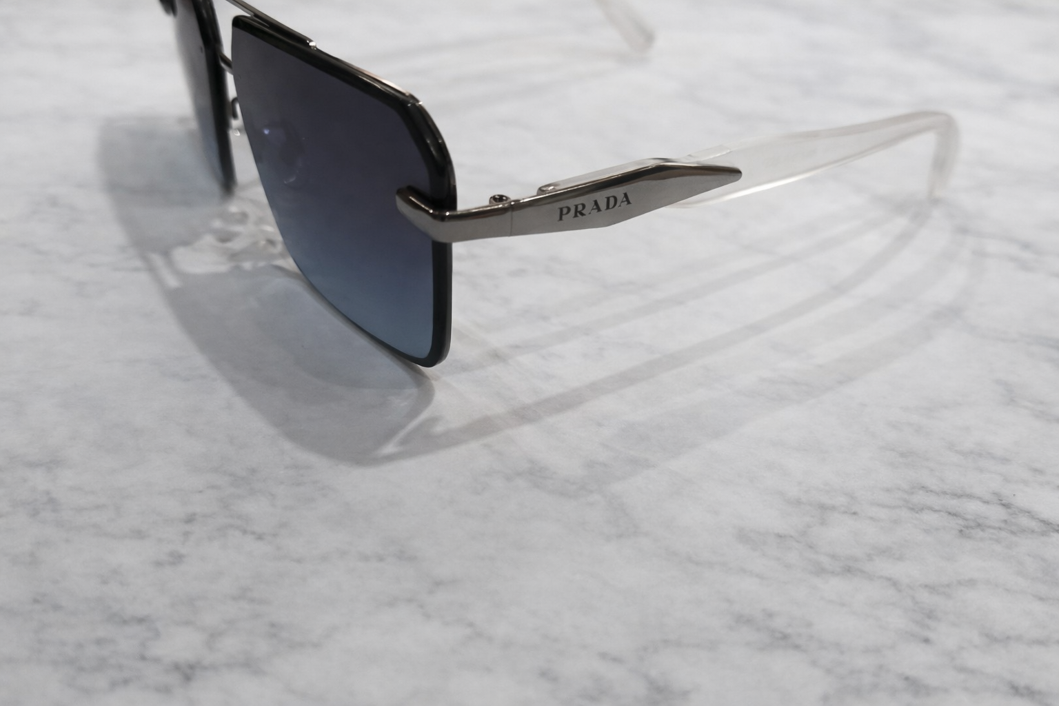 Prada Vellaro Rimless Gradient Sunglasses