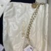 Chanel Style Quilted Chain Shoulder Tote Bag Cream 3