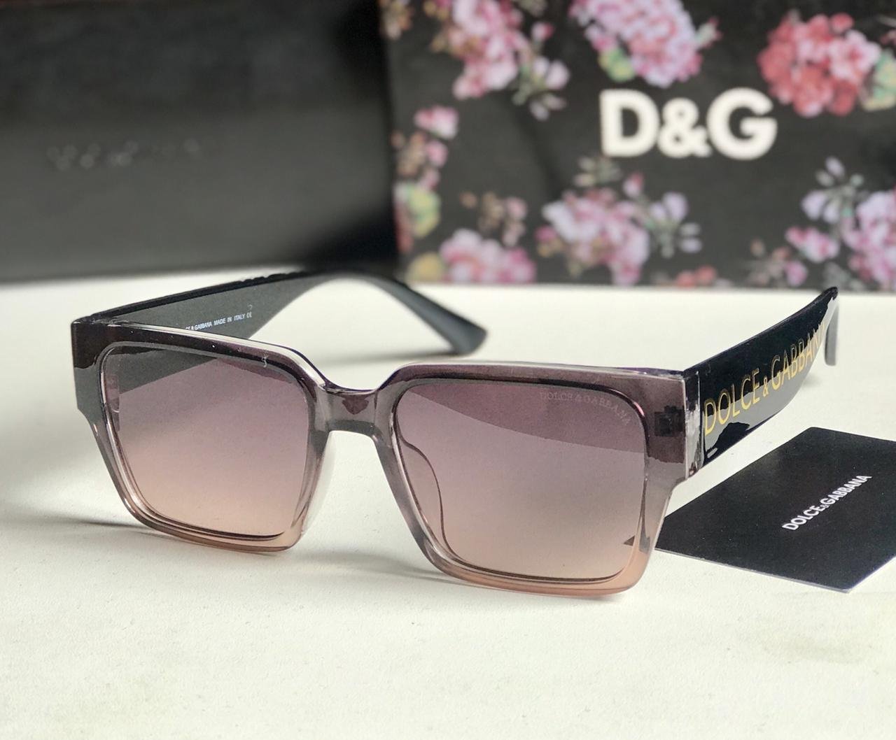 Dolce & Gabbana Style Rectangular Gradient Sunglasses 1