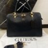 GUESS Monogram Satchel Bag Black 1