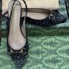 Gucci Crystal Embellished Slingback Pumps Black 4