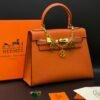 Hermès Style Kelly Top-Handle Handbag Orange 1
