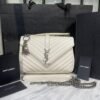 SAINT LAURENT Envelope Medium Chain Bag White S