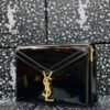 Saint Laurent Style Monogram Chain Shoulder Bag Black 1
