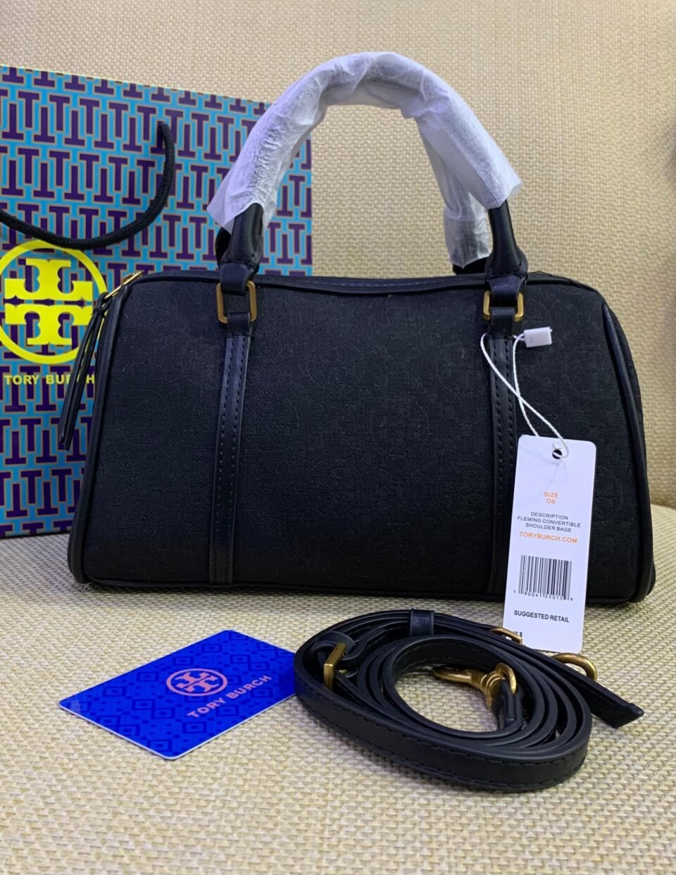 Tory Burch Mini T Monogram Barrel Bag