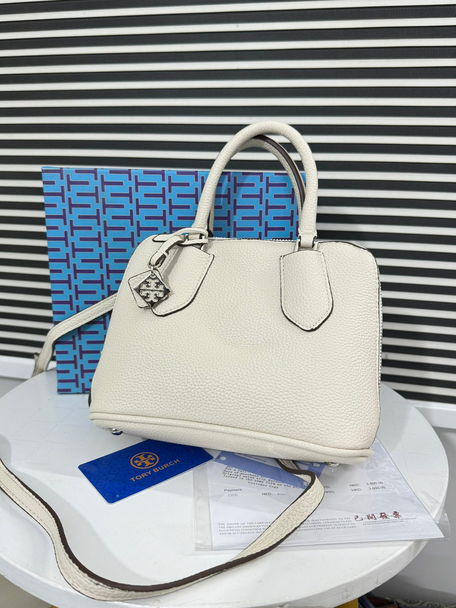 Tory Burch Mini Top-Handle Satchel White 3